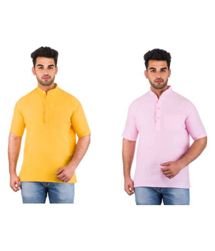 DESHBANDHU DBK Multi Cotton Men's Kurta ( Pack of 2 ) - Kurtas & Kurta Sets | Buy online on ZillyBuy