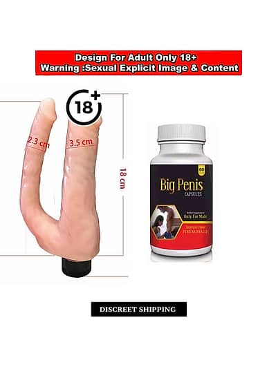 Double Penetration Penis Shaped Dildo Vibrator Sex Toy For Women + Big Penis Capsule Double Penetration Penis Shaped Dildo Vibrator Sex Toy For Women + Big Penis Capsule