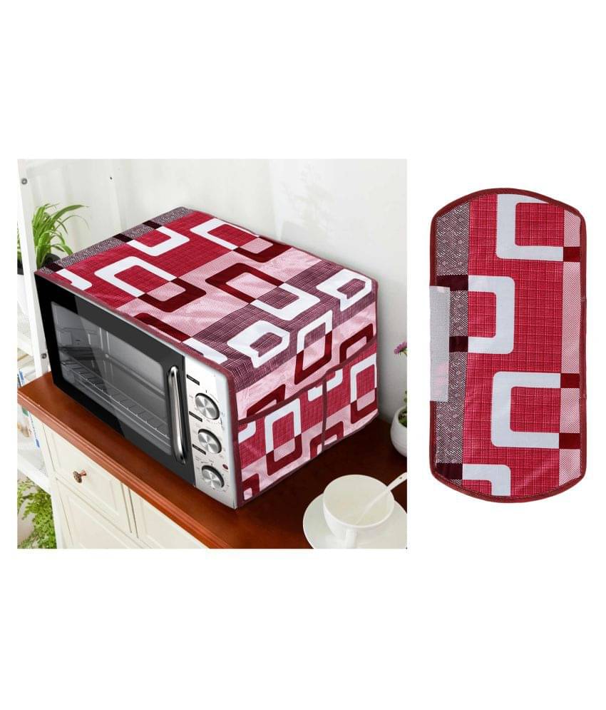 E-Retailer Set of 2 Polyester Purple Microwave Oven Cover - E-Retailer Set of 2 Polyester Purple Microwave Oven Cover -
