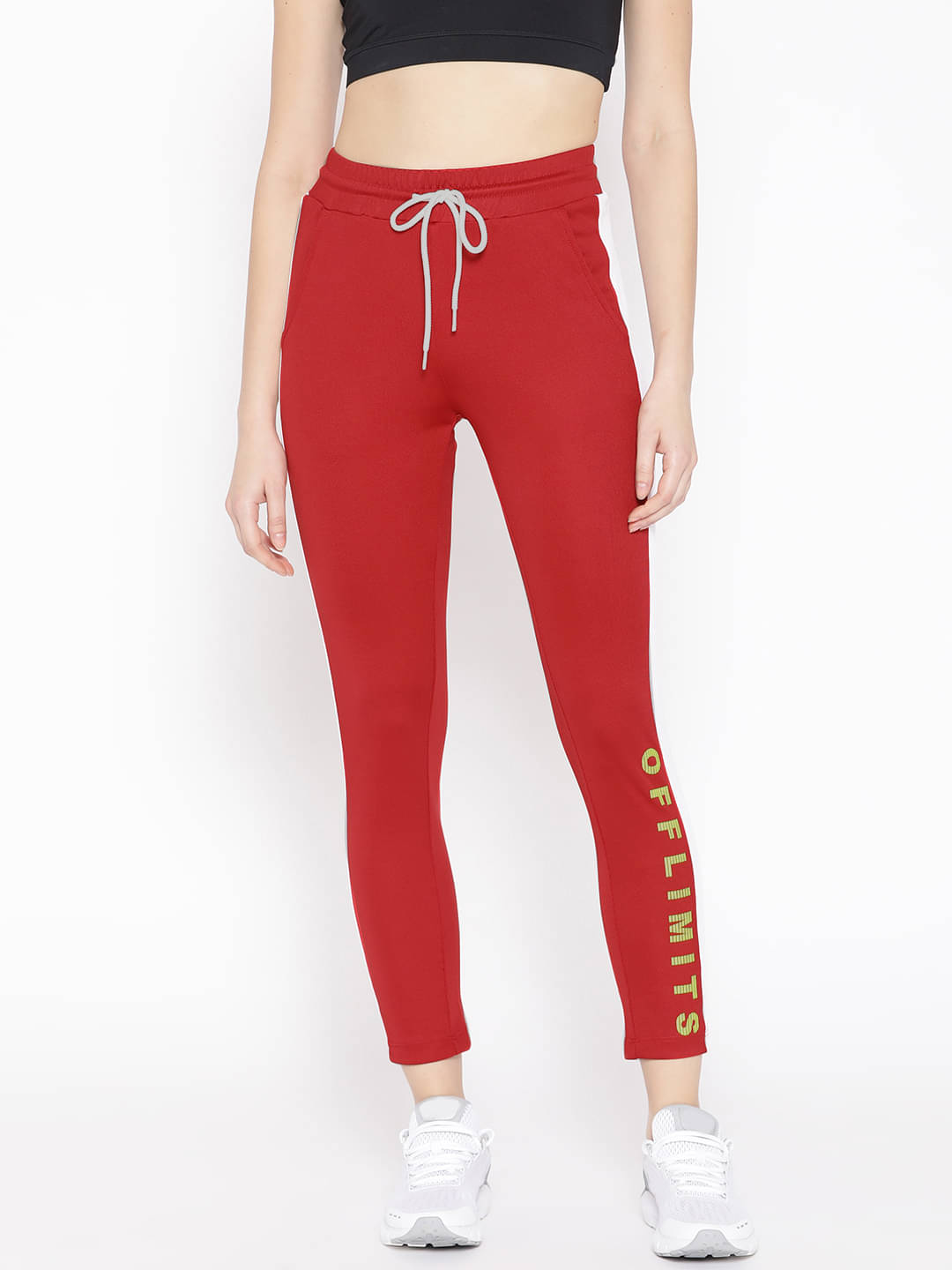     			OFF LIMITS Red Polyester Trackpants - Single