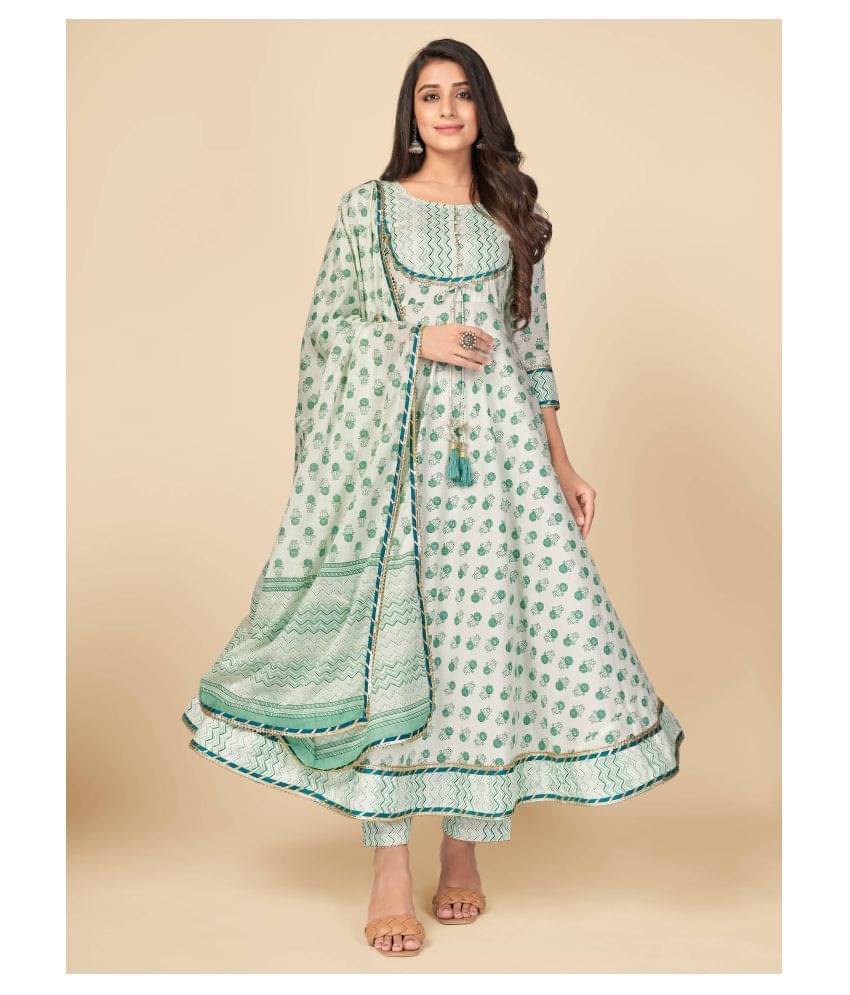     			Vbuyz Cotton Kurti With Pants - Stitched Suit Single