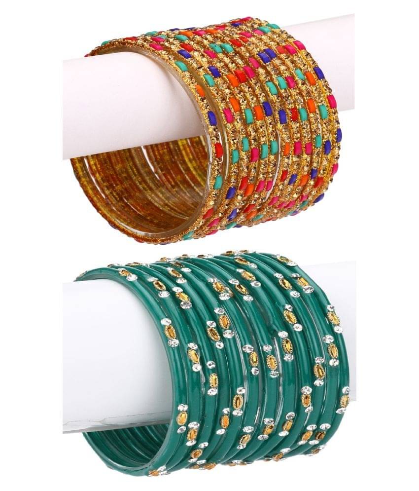     			Afast Designer Wedding Fancy Glass Bangle Set For Party, Marriage, Function And Daily Use