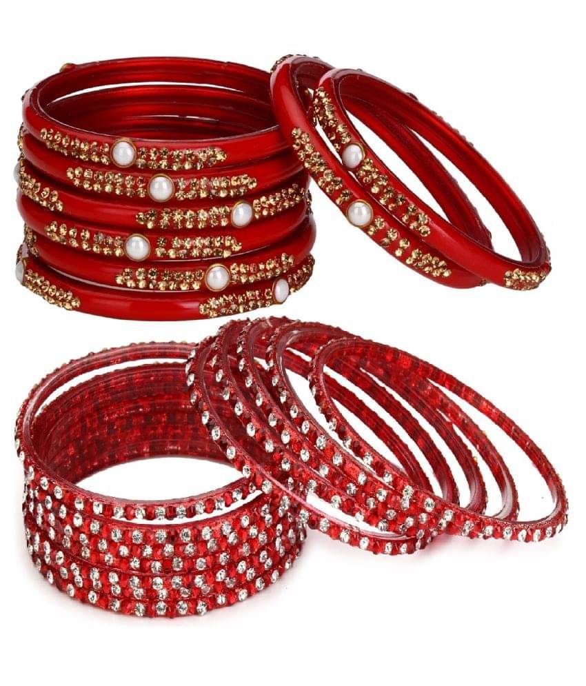     			Afast Designer Wedding Fancy Glass Bangle Set For Party, Marriage, Function And Daily Use