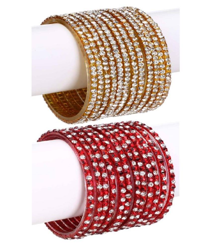     			Afast Designer Wedding Fancy Glass Bangle Set For Party, Marriage, Function And Daily Use