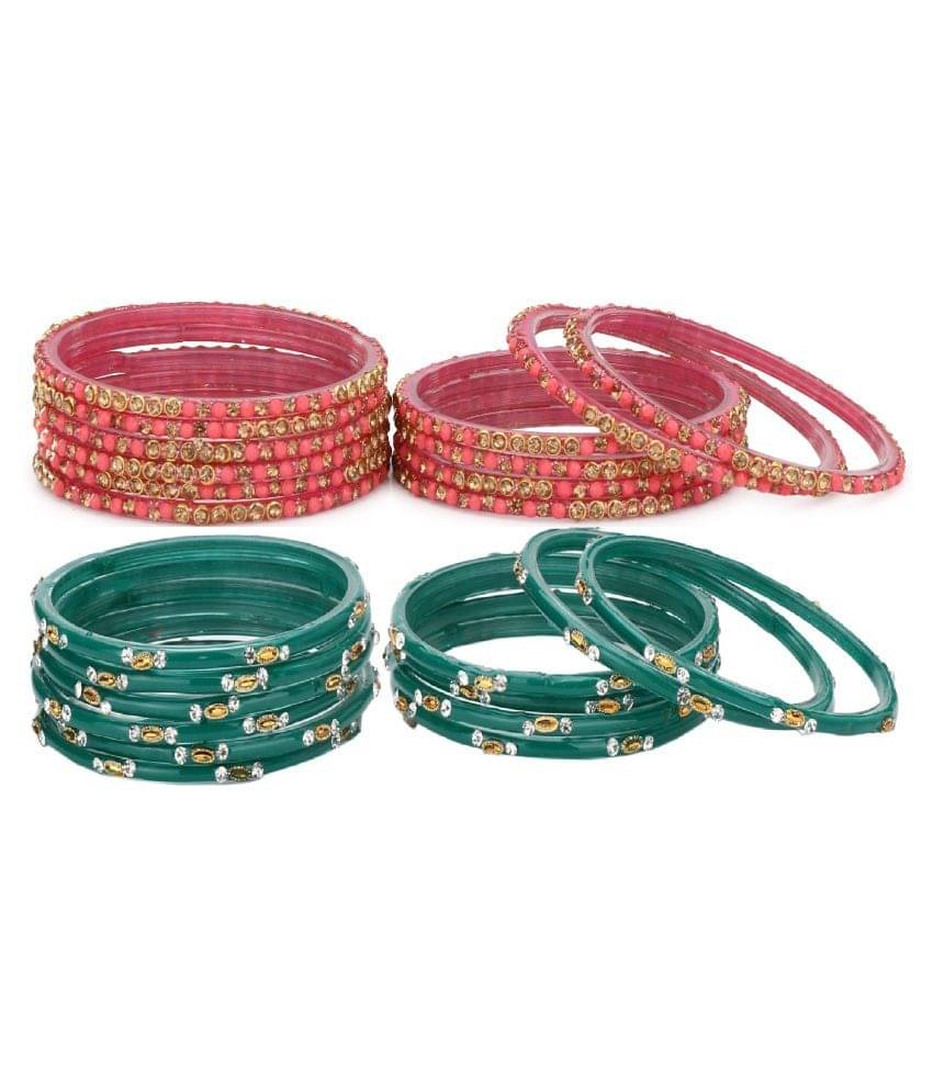     			Afast Designer Wedding Fancy Glass Bangle Set For Party, Marriage, Function And Daily Use