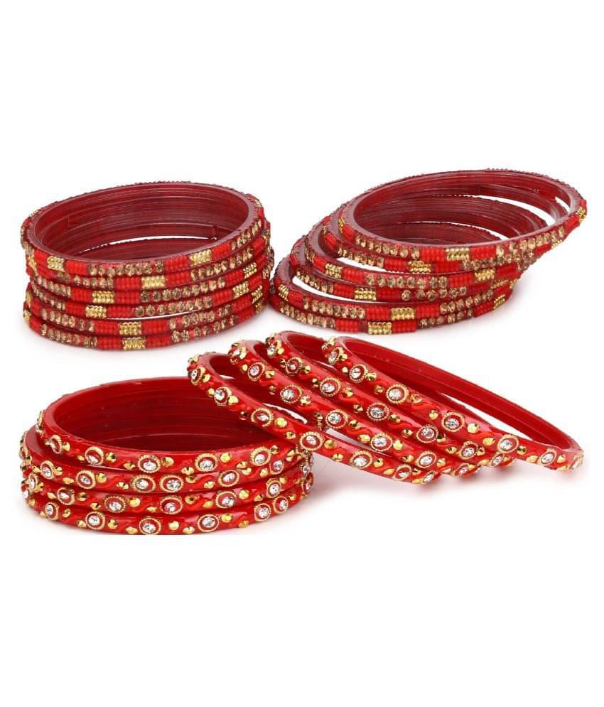     			Afast Designer Wedding Fancy Glass Bangle Set For Party, Marriage, Function And Daily Use