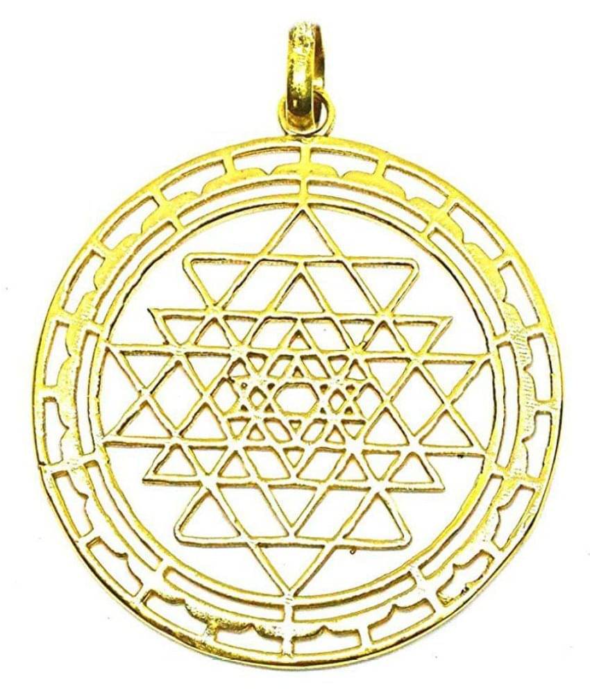 Alloy Golden Shri Yantra Pendant For Unisex Bring Wealth / Beautiful Designer Spiritual Pendant / Locket with Free Gold Plated High Quality Golden Chain /shri shree yantra yantr pendant locket chain / Branded Product Alloy Golden Shri Yantra Pendant For Unisex Bring Wealth / Beautiful Designer Spiritual Pendant / Locket with Free Gold Plated High Quality Golden Chain /shri shree yantra yantr pendant locket chain / Branded Product
