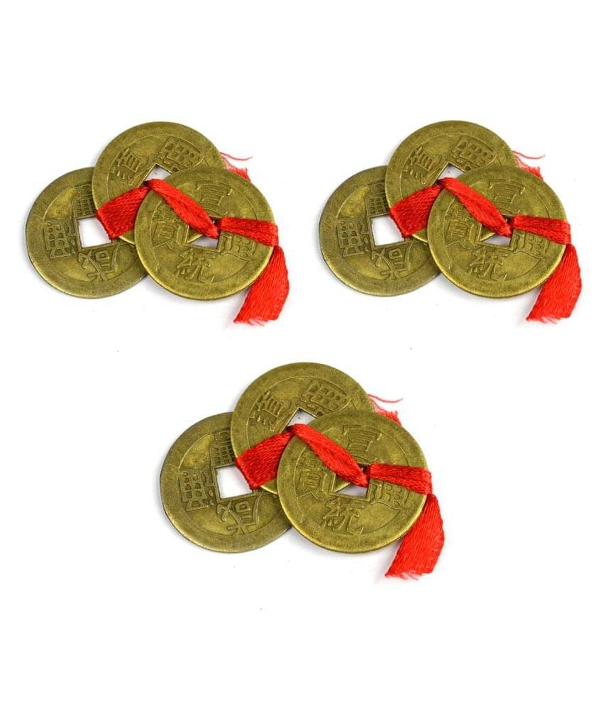     			PAYSTORE Feng Shui Set of 9 Lucky Coins for Wealth and Achievement Good Luck & Prosperity