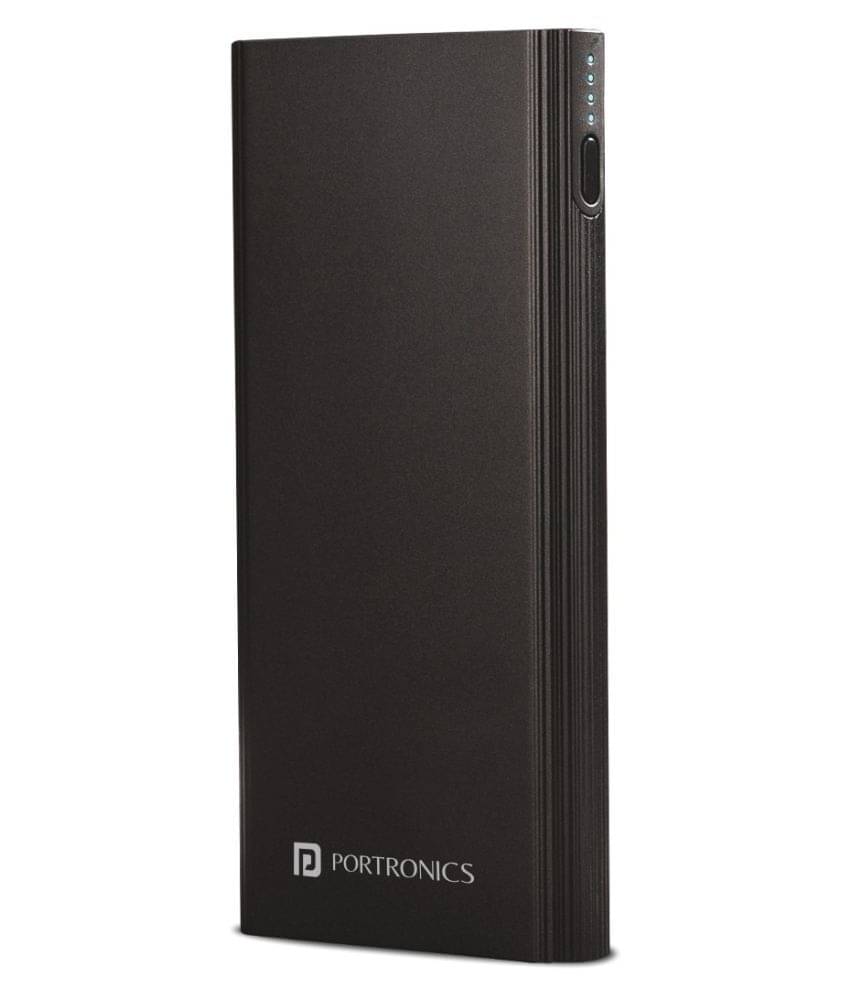     			Portronics Power M 10K:10000mAh Power Bank with Dual Input ,Black (POR 1219)