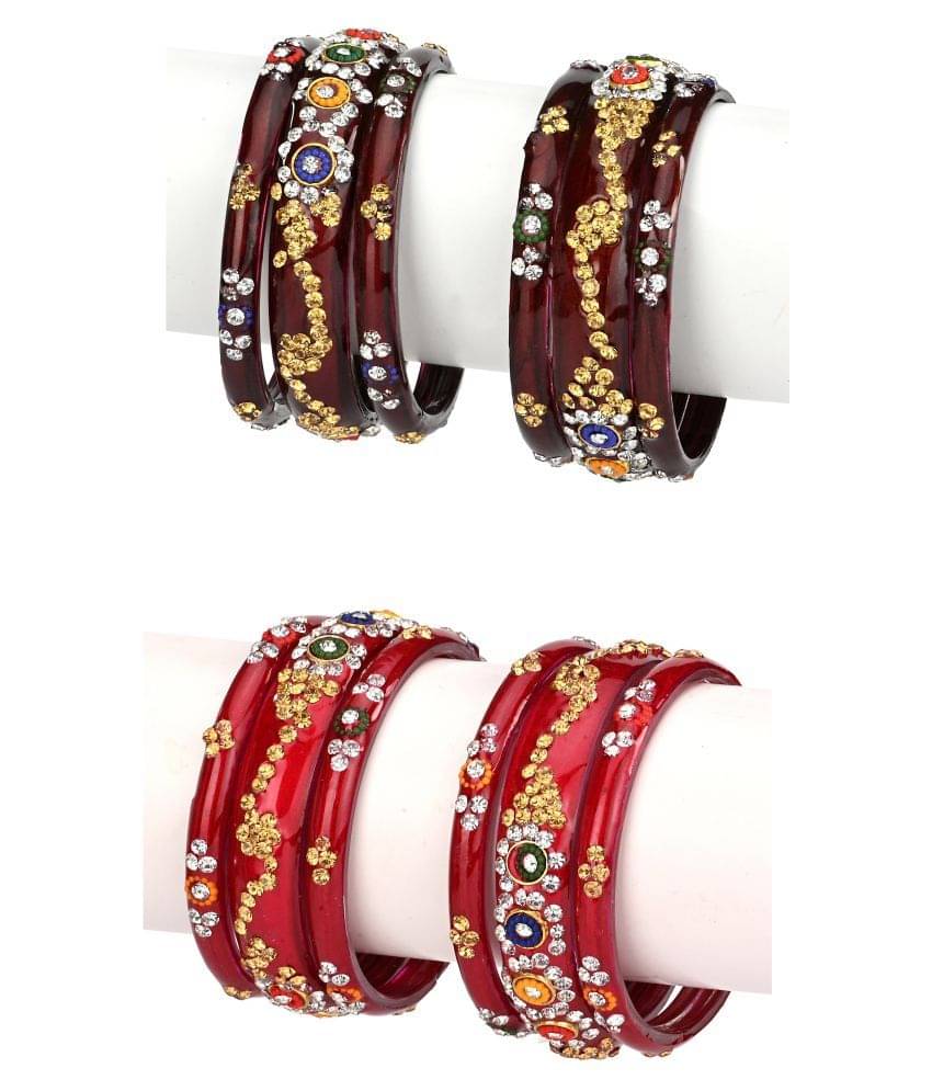     			Afast Designer Colorful Combo Of 2 Bangle/Kada Set, For Party And Daily Use