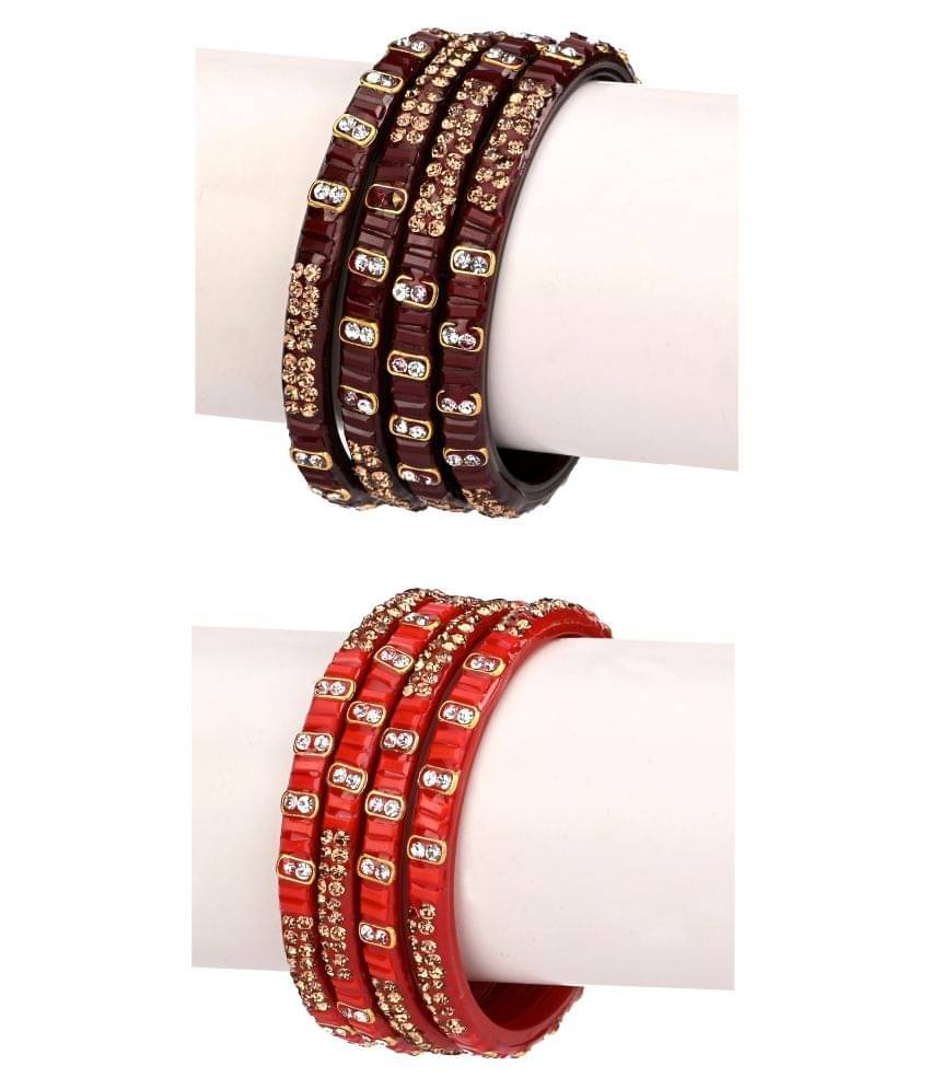     			Afast Designer Colorful Combo Of 2 Bangle/Kada Set, For Party And Daily Use