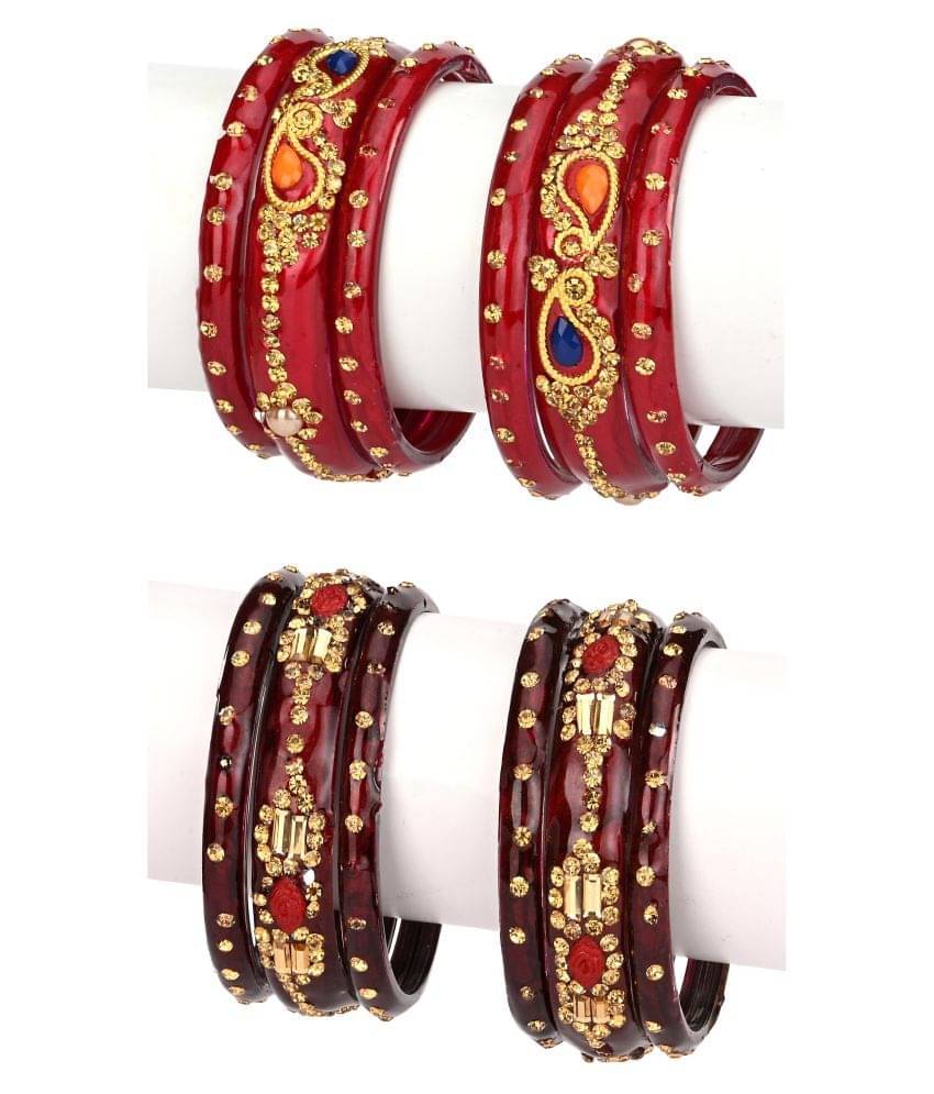     			Afast Designer Colorful Combo Of 2 Bangle/Kada Set, For Party And Daily Use