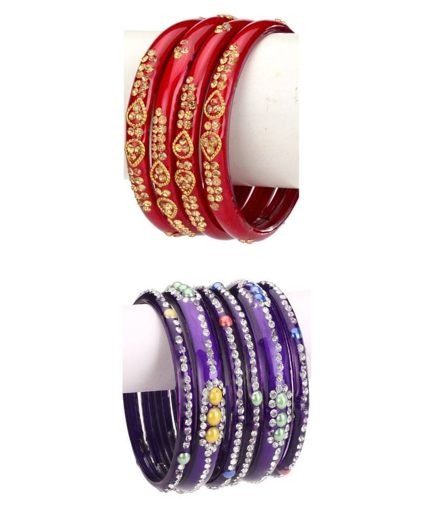Afast Designer Colorful Combo Of 2 Bangle/Kada Set, For Party And Daily Use Afast Designer Colorful Combo Of 2 Bangle/Kada Set, For Party And Daily Use