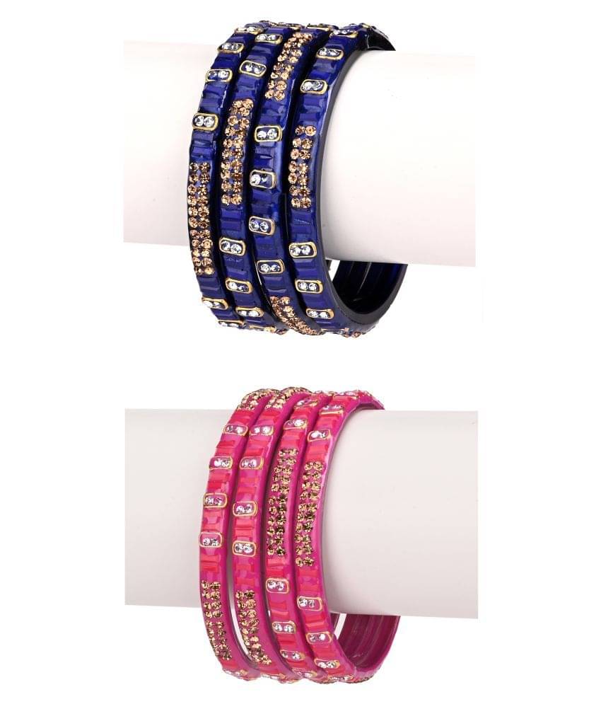 Afast Designer Colorful Combo Of 2 Bangle/Kada Set, For Party And Daily Use Afast Designer Colorful Combo Of 2 Bangle/Kada Set, For Party And Daily Use