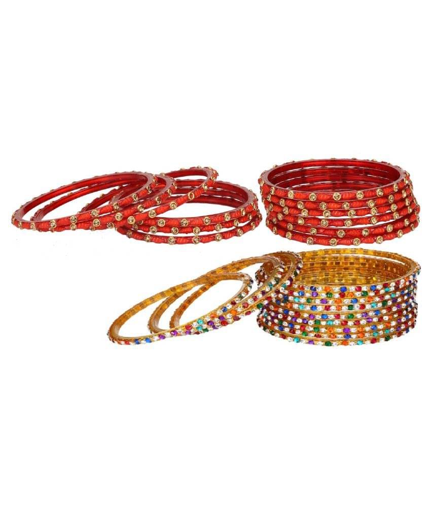     			Afast Designer Wedding Fancy Glass Bangle Set For Party, Marriage, Function And Daily Use