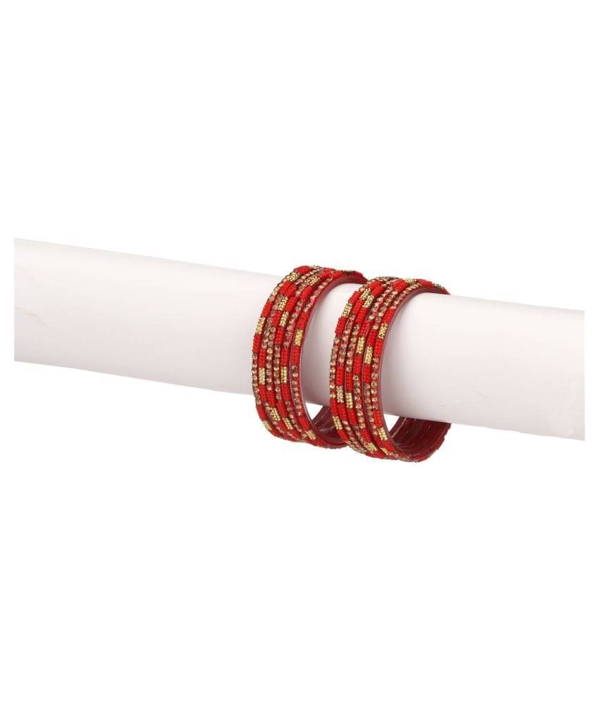 Afast Spaical Look Bangle (Pack Of 12 Red Shining & Attractive) Afast Spaical Look Bangle (Pack Of 12 Red Shining & Attractive)