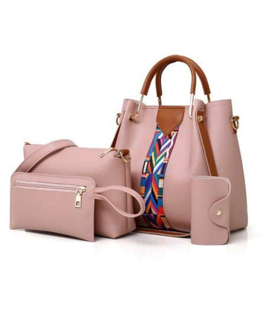     			Fargo Baby Pink Faux Leather Handheld