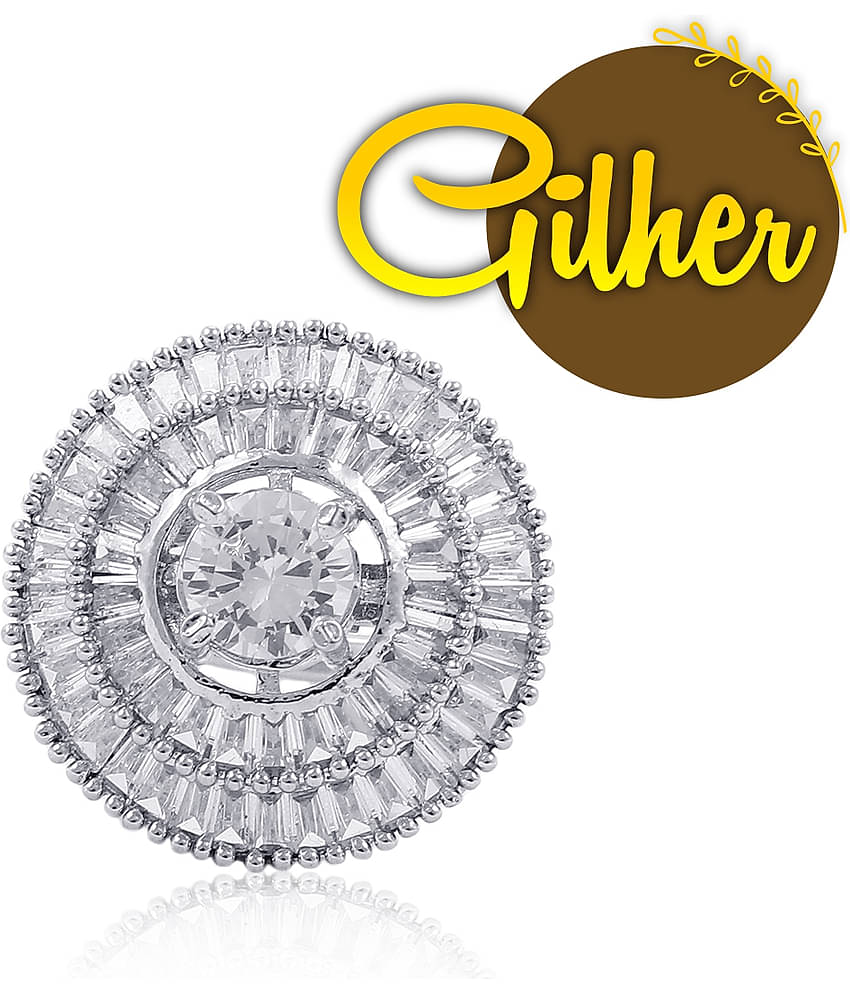 Gilher Fancy American Diamond Stone Cocktail Ring With Adjustable Size For Women And Girls