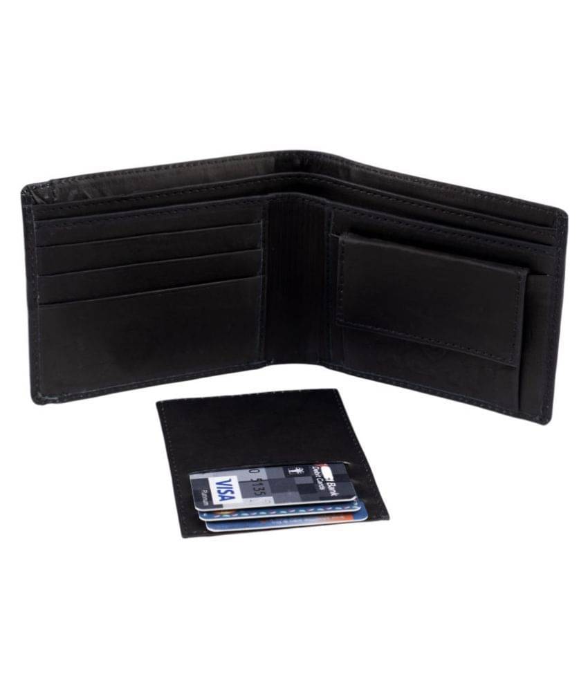     			Keviv Leather Black Casual Regular Wallet