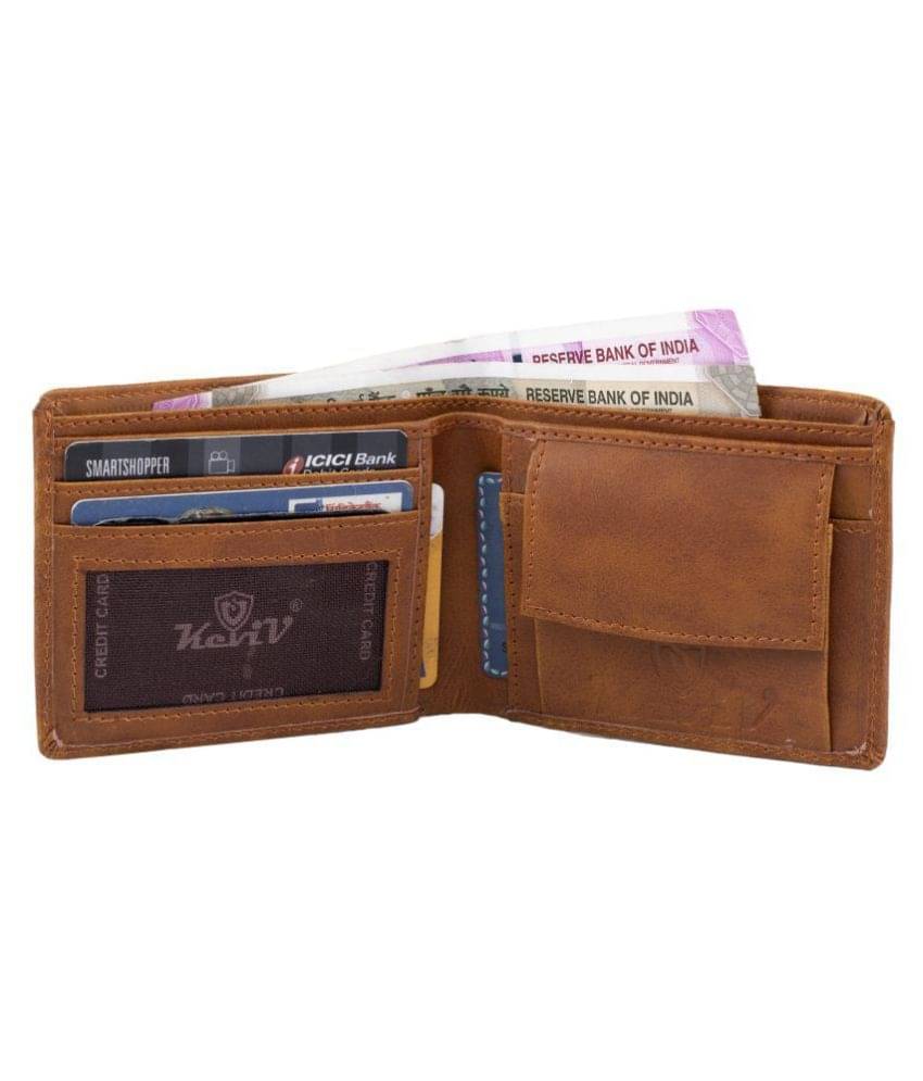     			Keviv Leather Tan Casual Regular Wallet