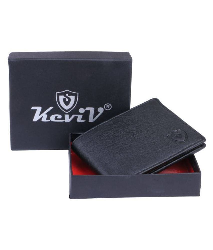     			Keviv - Black PU Men's Regular Wallet ( Pack of 1 )