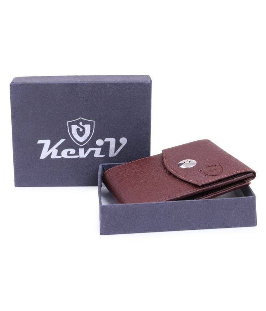     			Keviv PU Brown Casual Regular Wallet