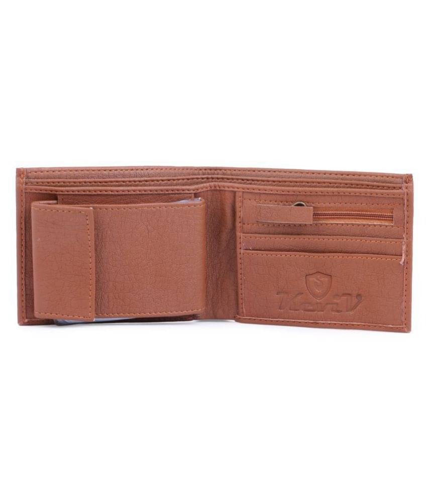 Keviv - Peach PU Men's Regular Wallet ( Pack of 1 ) Keviv - Peach PU Men's Regular Wallet ( Pack of 1 )