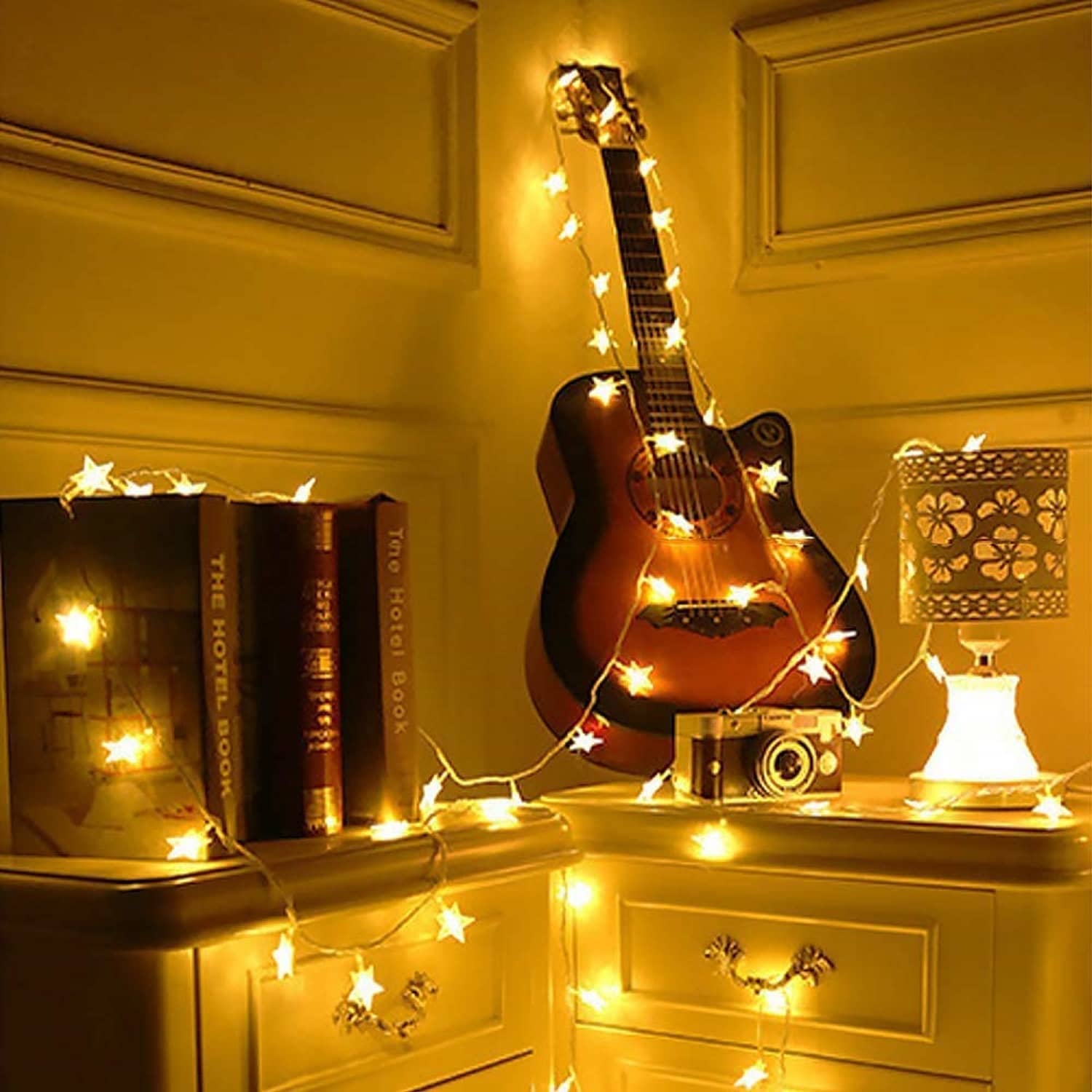 MIRADH 5M 20 Star Diwali Christmas String Lights Yellow