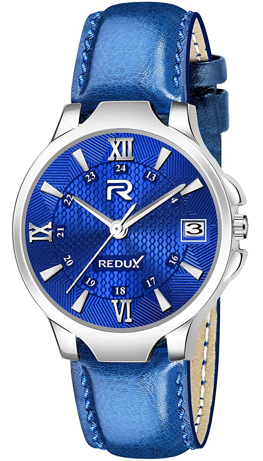 Redux - Blue Leather Analog Womens Watch