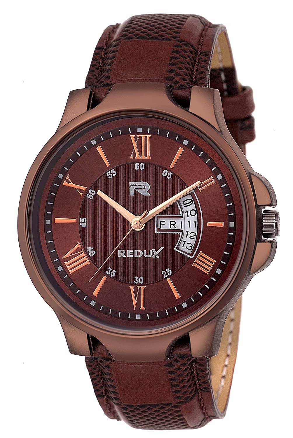     			Redux - Brown Leather Analog Men's Watch