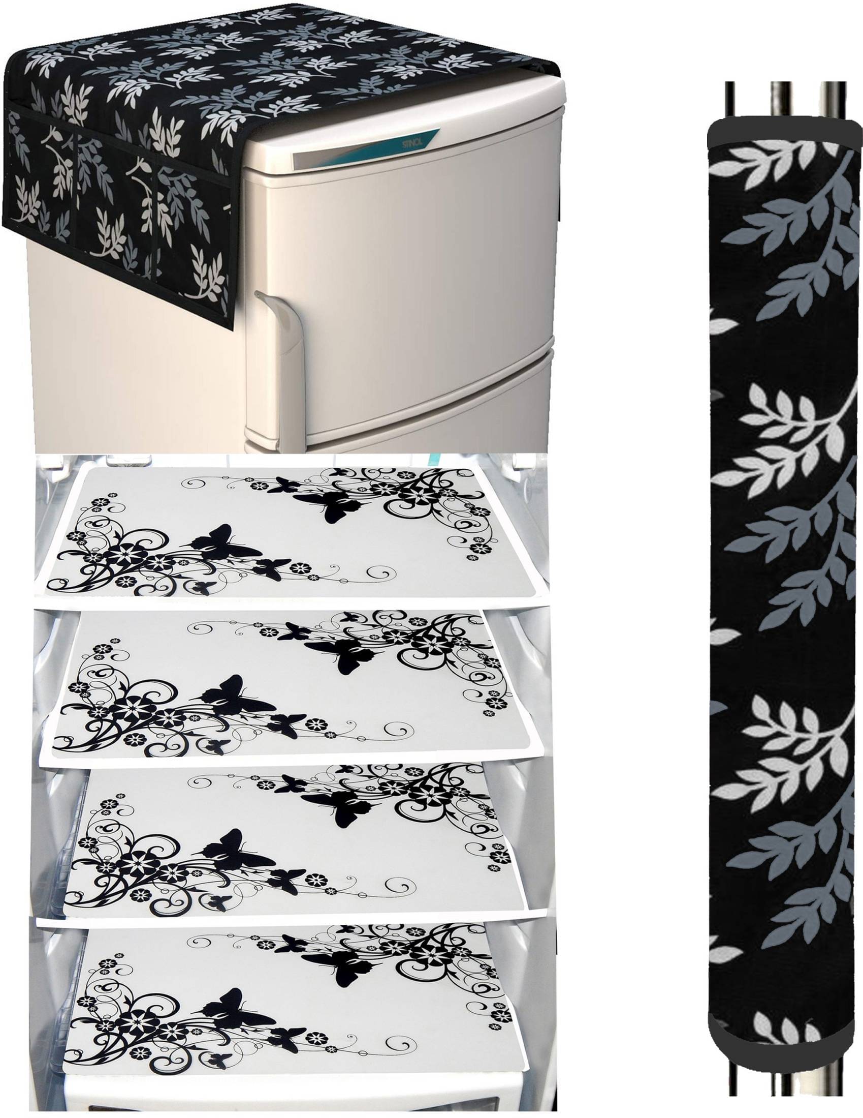     			Shaphio Multicolor Pvc Fridge Top Cover, Fridge Cover (Pack Of 6)