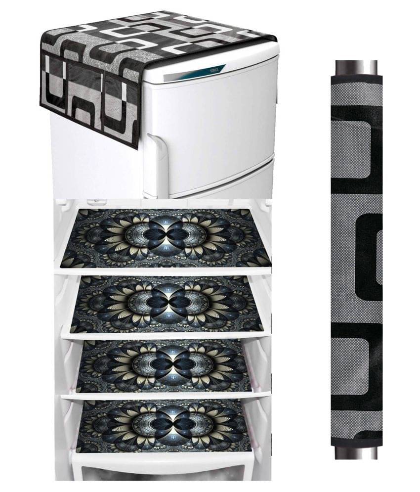 Shaphio - Black PVC Fridge Top Cover (Pack of 6) Shaphio - Black PVC Fridge Top Cover (Pack of 6)