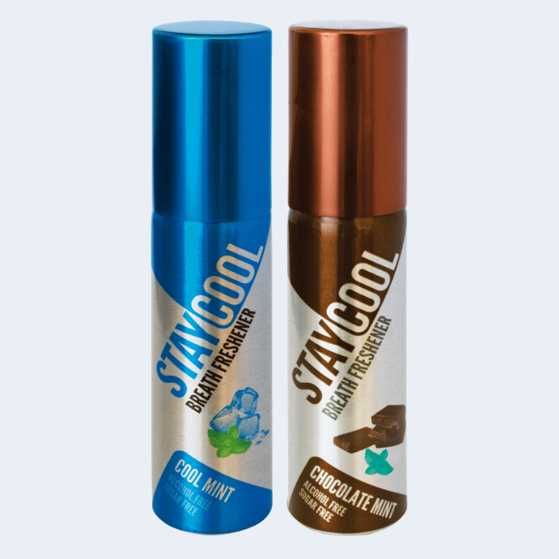 StayCool (1Mint +1Sweet Mint) Breath Freshener Spray Coolmint, Chocolatemint 40 mL Pack of 2