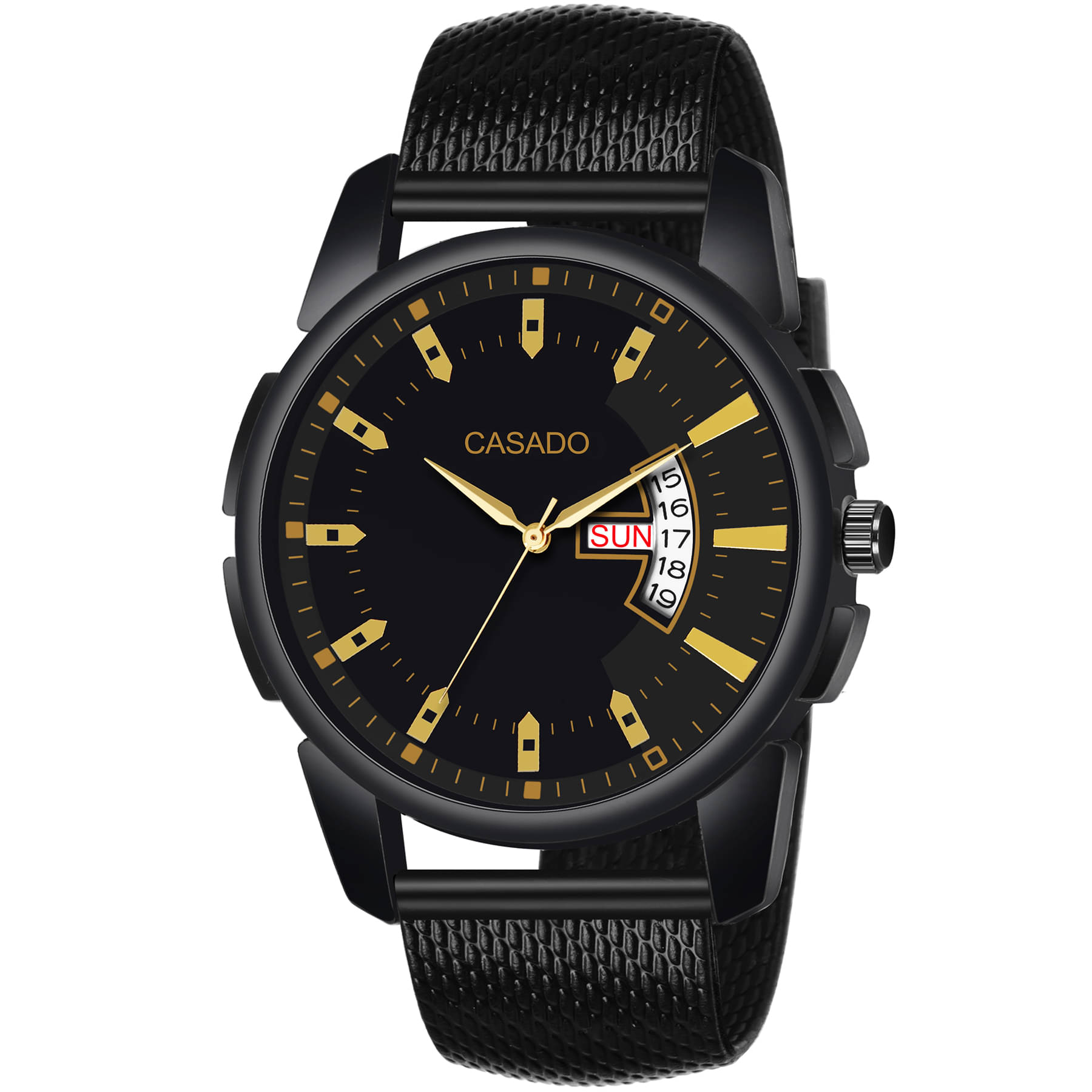     			CASADO - Black Silicon Analog Men's Watch