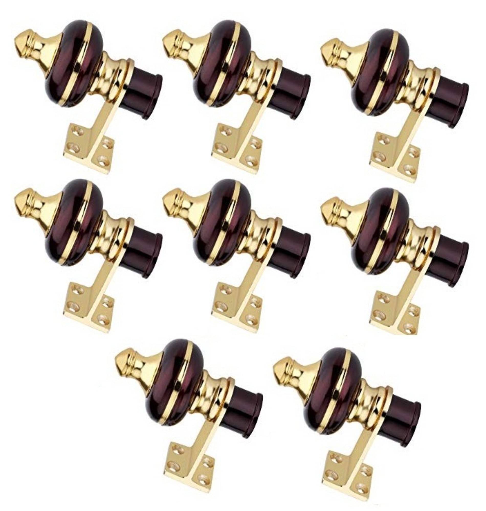     			Home Deco Set of 8 Wrought Iron Single Rod Curtain Bracket