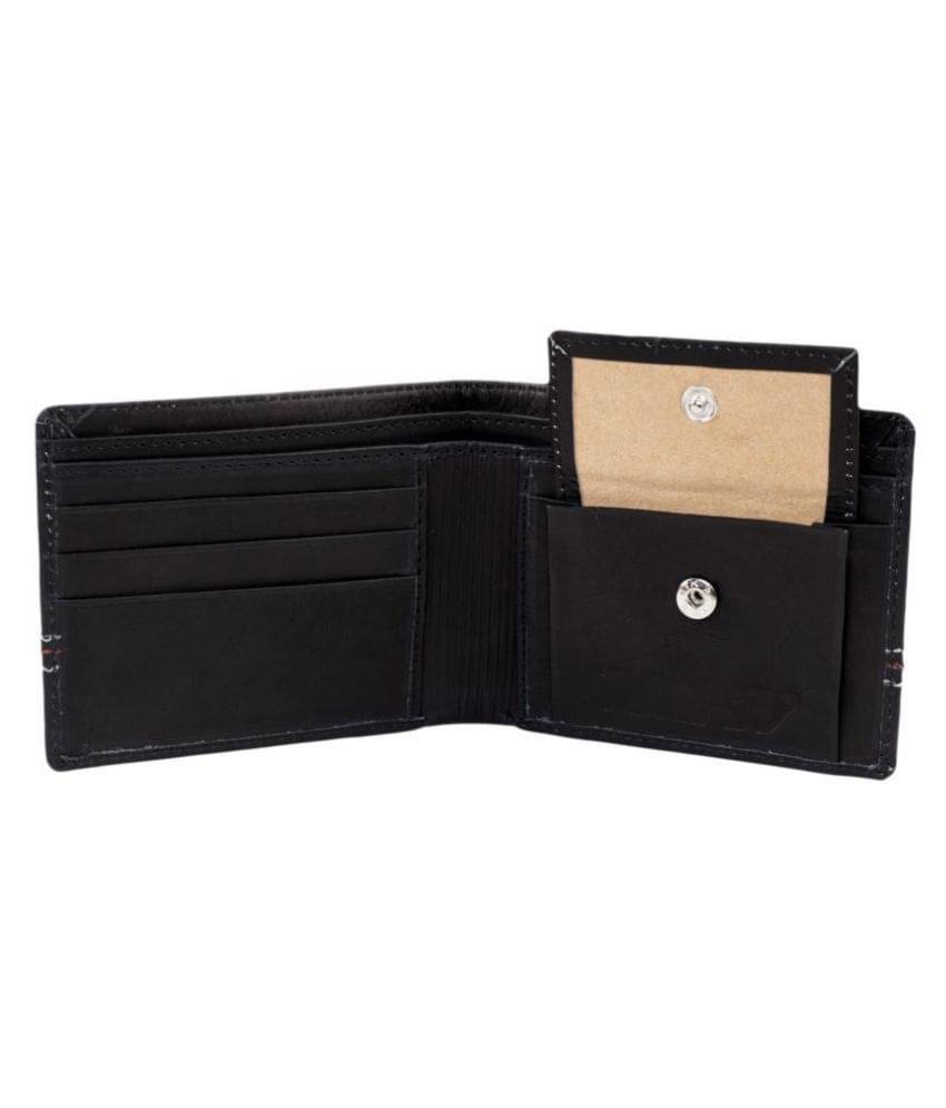     			Keviv - Black Leather Men's Regular Wallet ( Pack of 1 )