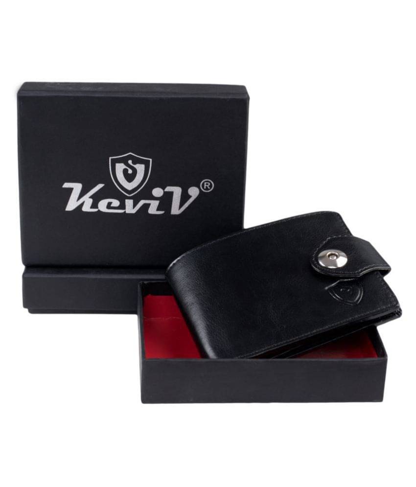     			Keviv - Black Leather Men's Regular Wallet ( Pack of 1 )