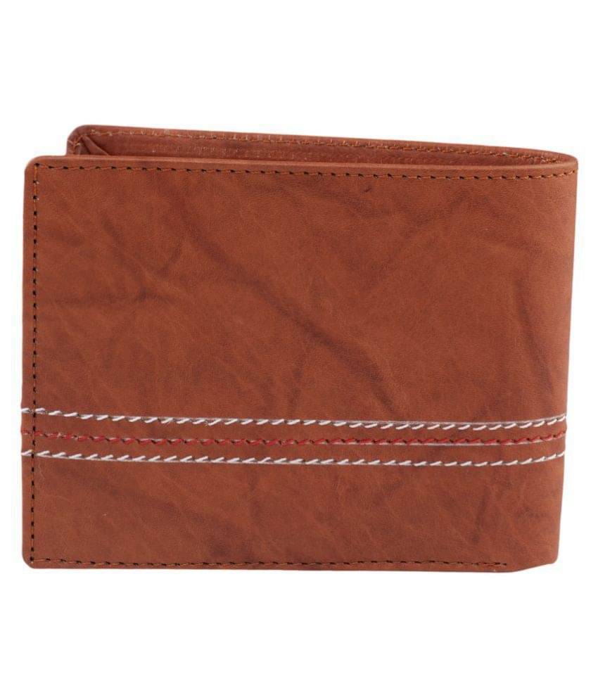     			Keviv Leather Brown Casual Regular Wallet