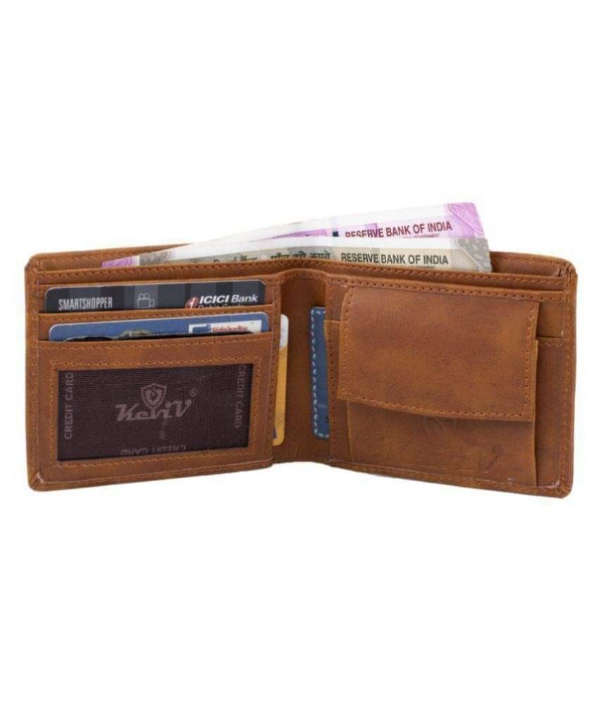     			Keviv - Tan Leather Men's Regular Wallet ( Pack of 1 )