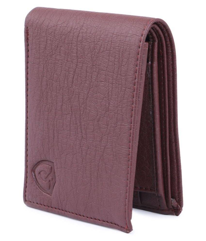     			Keviv PU Brown Casual Regular Wallet