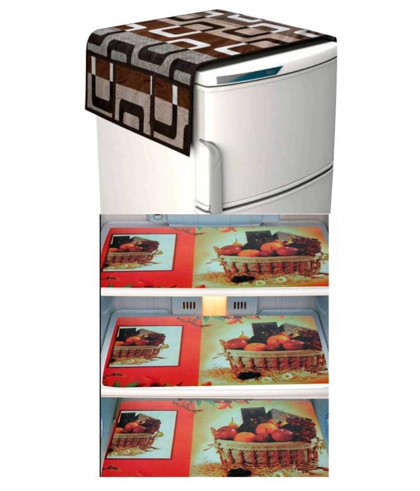Shaphio Set of 4 Polyester Multi Fridge Top Cover Shaphio Set of 4 Polyester Multi Fridge Top Cover