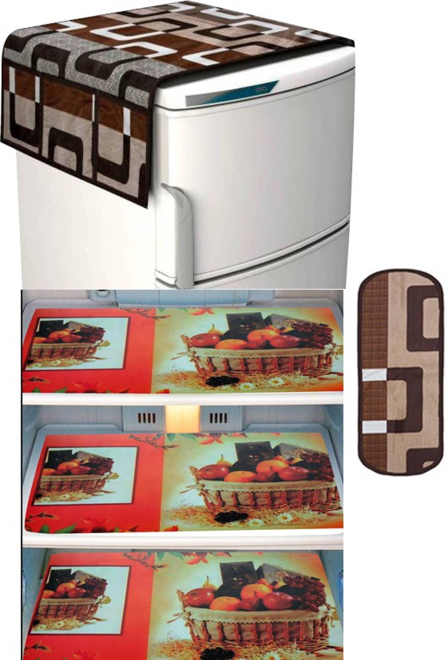 Shaphio Set of 5 Polyester Multi Fridge Top Cover Shaphio Set of 5 Polyester Multi Fridge Top Cover
