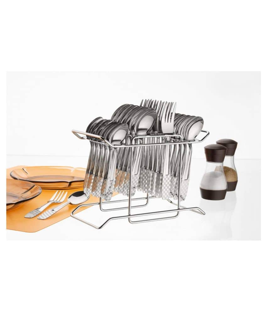 Arni - Stainless Steel 24 Pcs Cutlery Set With Stand