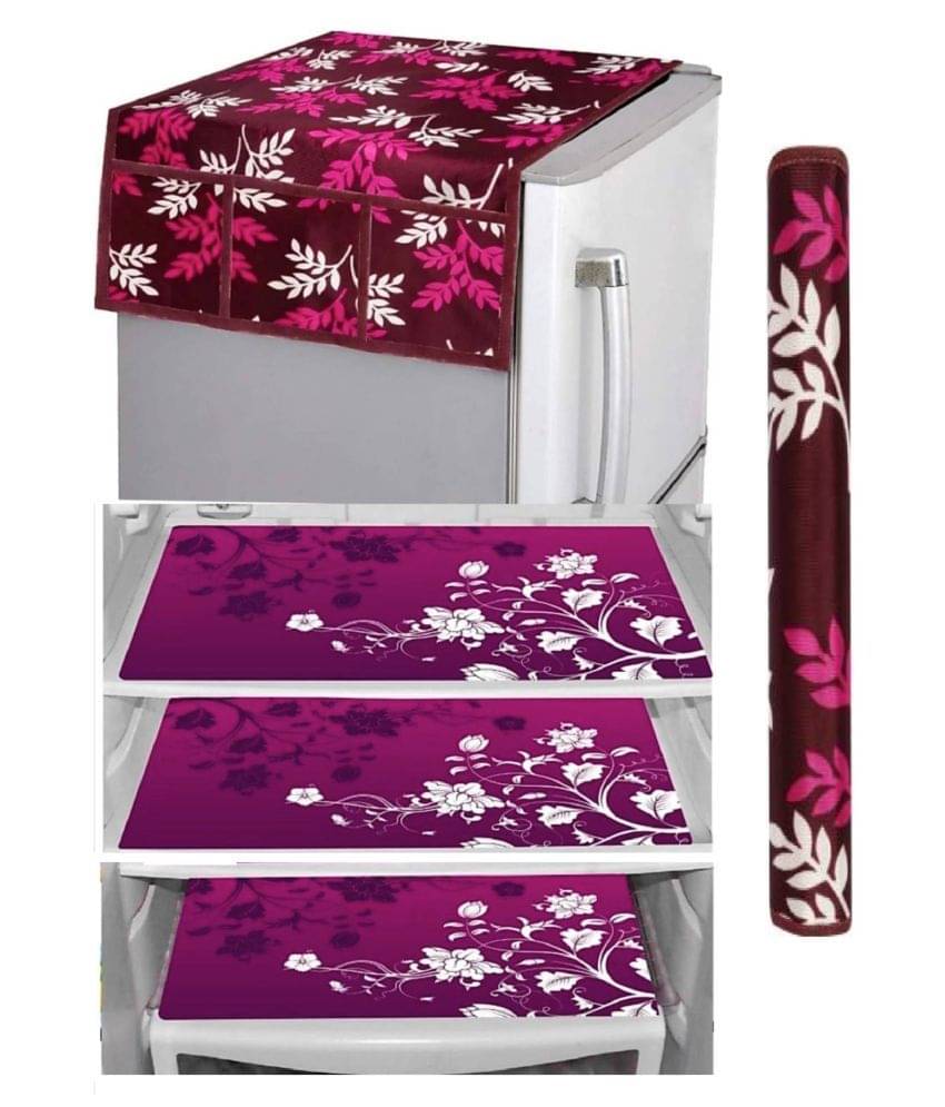 Shaphio - Purple Polyester Fridge Top Cover (Pack of 5) Shaphio - Purple Polyester Fridge Top Cover (Pack of 5)