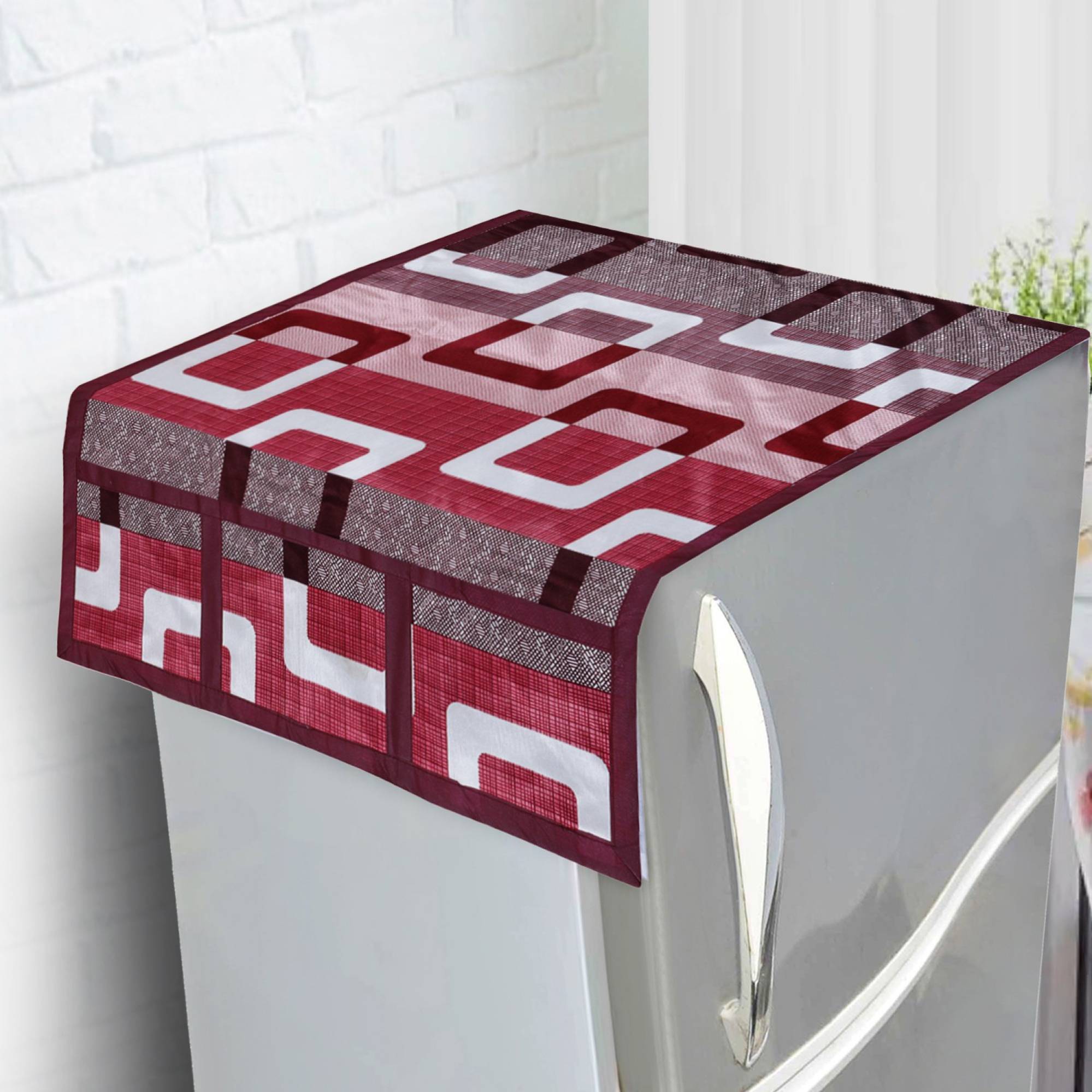 Shaphio - Multicolor Jute Fridge Top Cover (Pack of 1) Shaphio - Multicolor Jute Fridge Top Cover (Pack of 1)