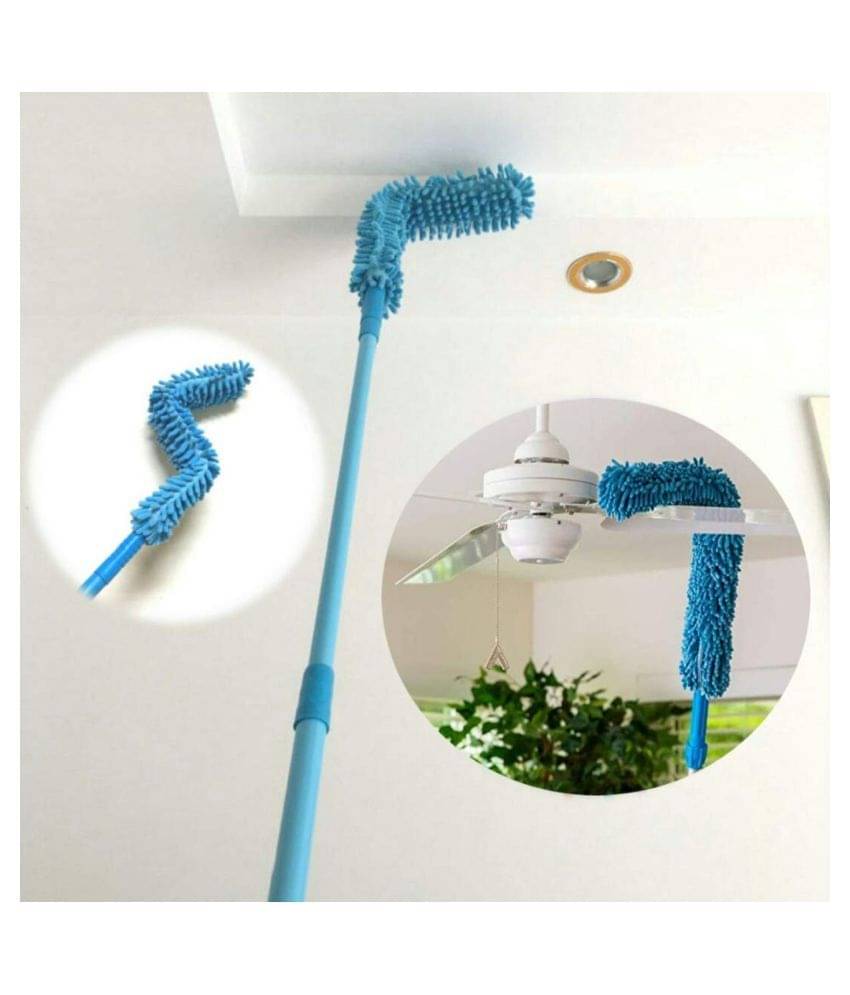     			TRAHES Cleaning Brush Feather Microfiber Duster with Extendable Rod Dust Cleaner Fit Ceiling Fan Car Home Office Cleaning Tools Wet and Dry Duster