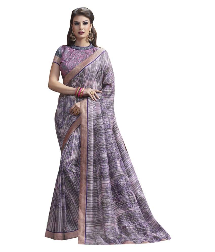     			Aarrah Polycotton Saree With Unstitched Blouse Piece ( Grey )