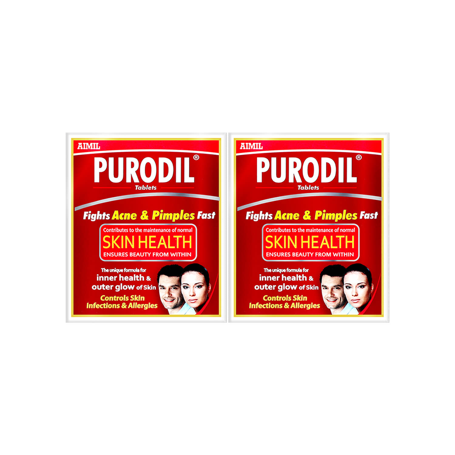     			Aimil Purodil Tablet for Pimple and Acne free Skin 30 No.s (Pack of 2)