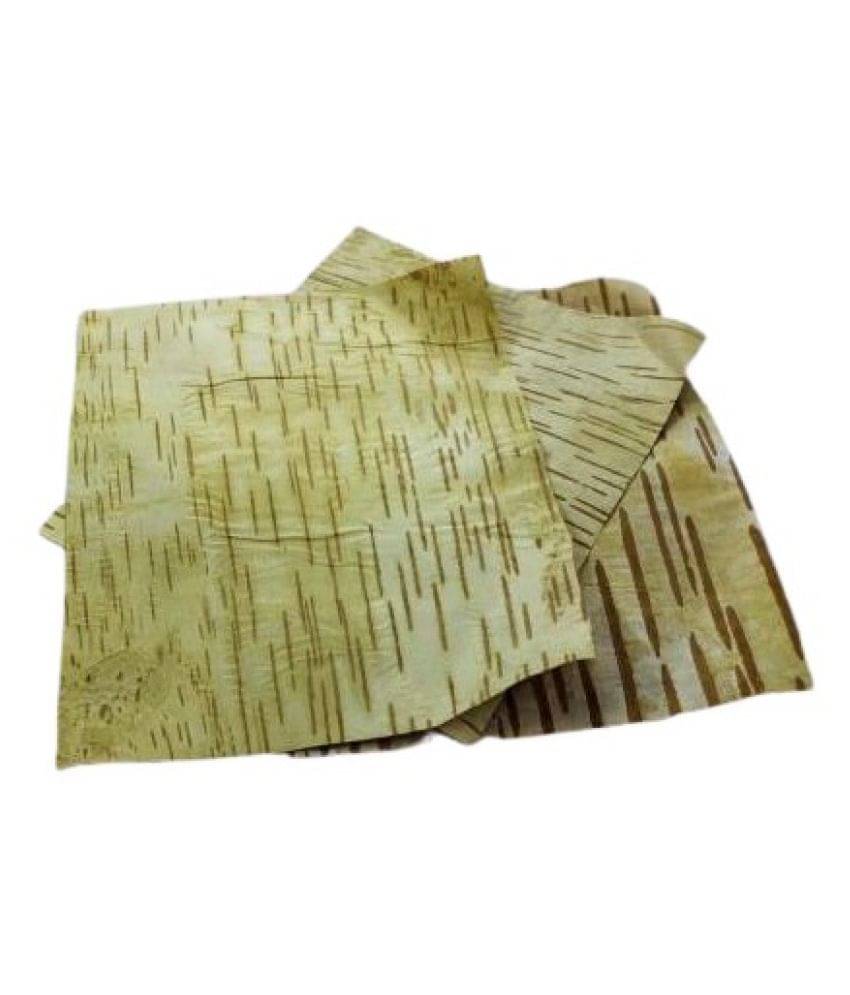     			BHOJPATRA SHEETS/BETULA UTILIS Wooden Yantra (Pack of 5)