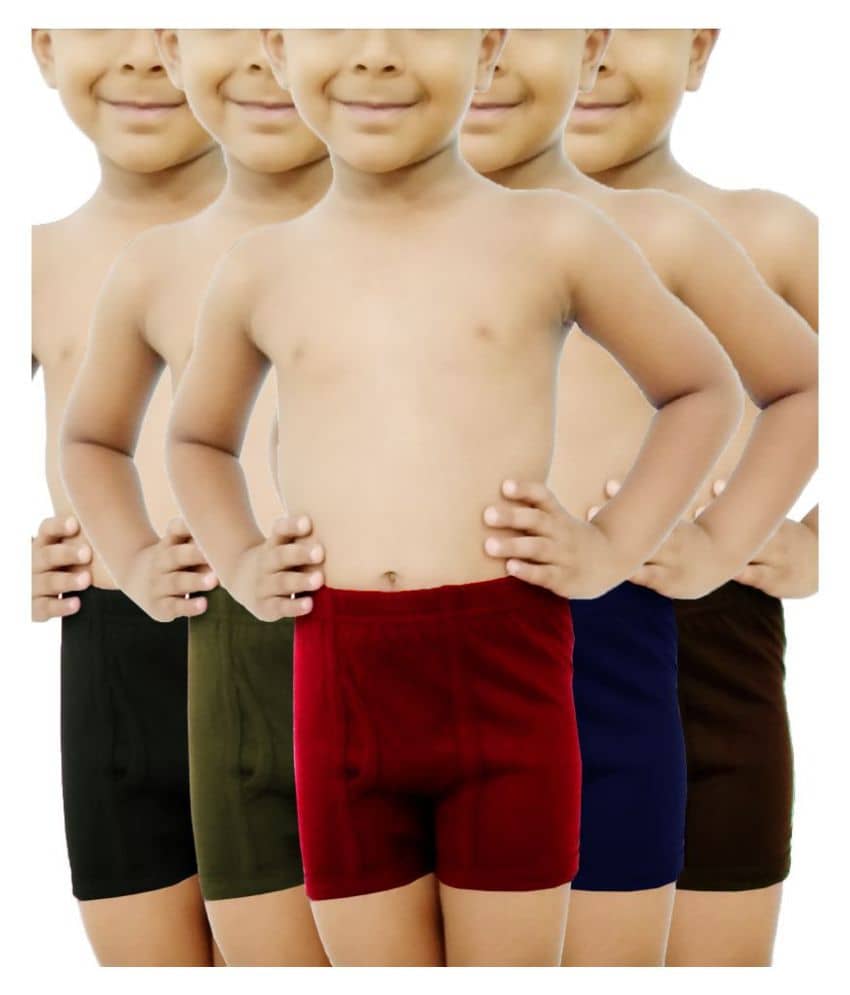 HAP Pack of 5 Boys Cotton Boxers ( Multi Color ) - Nightwear & Loungewear | Buy online on ZillyBuy
